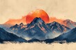 © Benjawan - Mountains Enduring Elements Vector illustration of a rugged mountain range enduring various weather conditions, symbolizing natural strength and resilience.