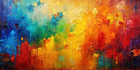 Canvas Print - Abstract oil painting background on canvas with colorful texture , abstract, oil painting, background, canvas, color