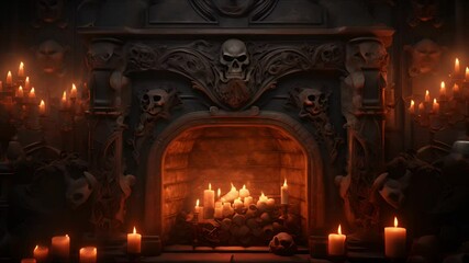 Canvas Print - Halloween background. Pumpkins, skulls, bats and scary elements. Halloween, witchcraft and magic concept.