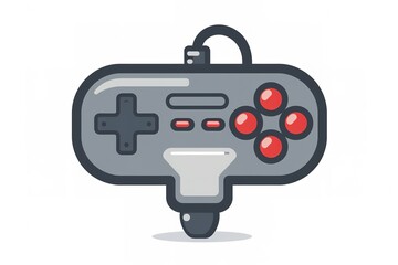 Wall Mural - Retro game joystick icon. Flat illustration of retro game joystick