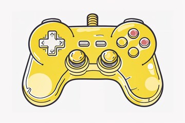 Wall Mural - Illustration of video game controller icon .