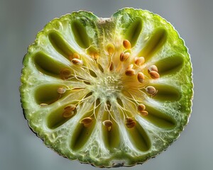 Sticker - Cross section of an orange. AI.