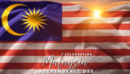 Wall Mural - Happy 31st August Malaysia Independence Day Poster Design