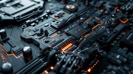 Poster - Futuristic Technology Circuit Board