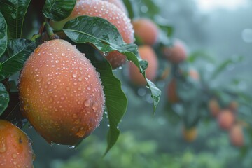 Wall Mural - mangoes fruit at tree