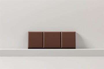 Sticker - Chocolate Mockup. Bar Chocolate Packaging 3D Rendering in White Background