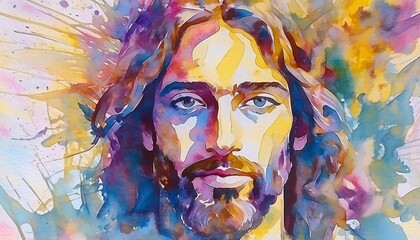 Portrait of Christ - Depiction of Jesus Christ - Peaceful and Calming Image - Savior of Humanity and Mankind - Image of Christianity - The Shepherd from Jerusalem - Artwork 