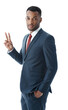 © Beak/peopleimages.com - Portrait, business lawyer and black man with peace sign in studio on white background. Professional attorney, face and confident employee, legal advocate and African advisor in law firm for career