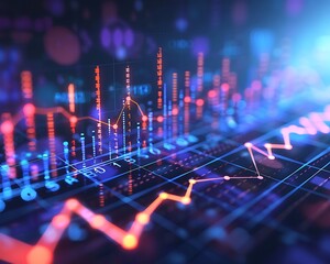 Poster - Abstract Financial Data Visualization
