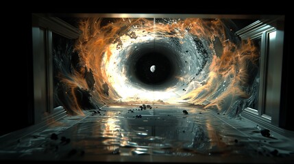 Wall Mural - cosmic event horizon of a black hole