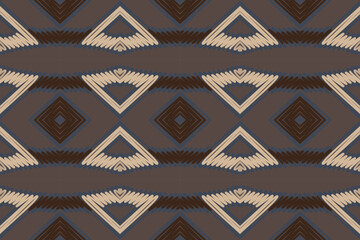 Abstract ikat ethnic seamless pattern design. Aztec fabric carpet mandala ornament chevron textile decoration wallpaper. Tribal turkey African Indian