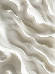 Sticker - A close-up of the relief wall, featuring an abstract topographic pattern with soft curves and organic shapes in shades of white