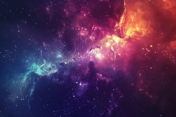 Wall Mural - incredible abstract background of a colorful space galaxy cloud nebula. starry night cosmos. univers