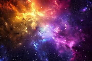 Wall Mural - incredible abstract background of a colorful space galaxy cloud nebula. starry night cosmos. univers
