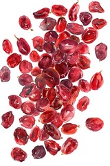 Wall Mural - Hand-drawn Watercolor Illustration of Deliciously Sweet Dried Red Raisins on White Background