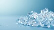 © nattapon98 - Close-up of clear ice cubes on a blue background, showcasing freshness and coolness, perfect for refreshing and chilling concepts.