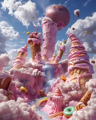 Cosmic Confectionary Collision A Celestial Explosion of Sugary Delights