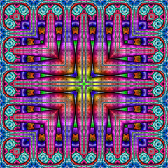 Canvas Print - 3d effect - abstract kaleidoscopic color gradient graphic