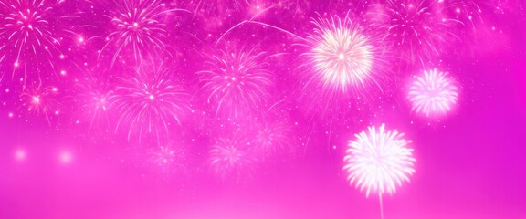 Wall Mural - Abstract background Pink and gold fireworks and Bokeh