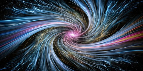 Wall Mural - Ethereal swirls of blue and pink in dynamic light speed motion, abstract, vibrant, colorful, motion, energy, futuristic
