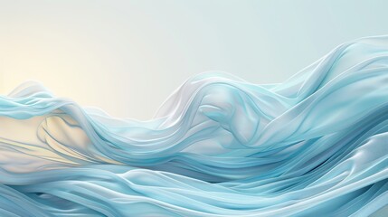 Wall Mural - A blue and white wave with a white background