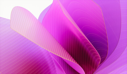 Poster - 3d rendering of abstract layered crystal glass background.