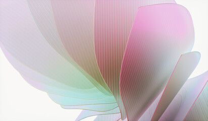 Poster - 3d rendering of abstract layered crystal glass background.