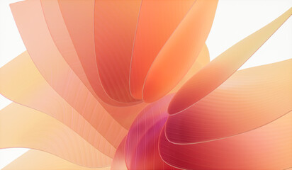 Poster - 3d rendering of abstract layered crystal glass background.