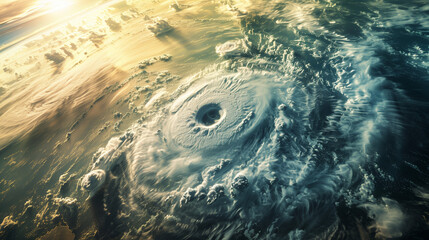 Hurricane from space, from Earth's orbit.