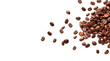 © MMTM - Coffee beans, grains isolated, transparent background copy space