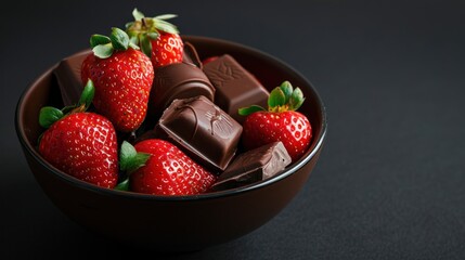 Wall Mural - Delicious Chocolate and Strawberries