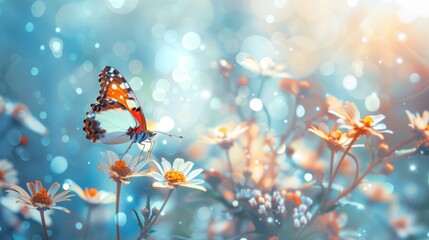 Canvas Print - Butterfly on a Flower