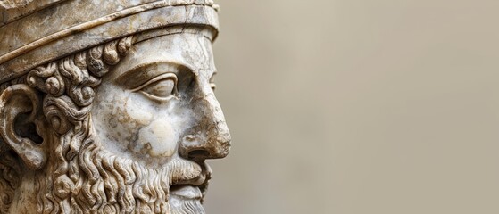 Poster -  Close-up of a man's bearded head in a turban ..Or, for more descriptive:..Detailed shot of a