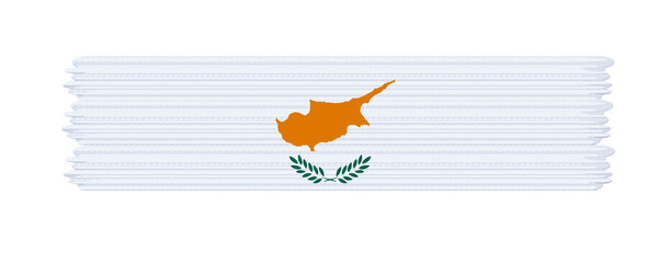 Wall Mural - cyprus flag with paint strokes on transparent background