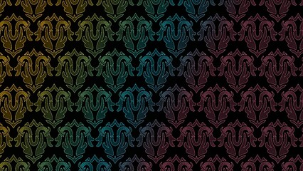 Seamless pattern background design with ornament motifs, batik decoration, wallpaper, template 