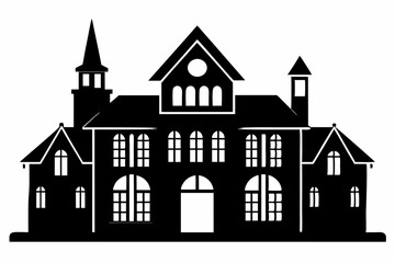 Home silhouette, houses black icons isolated on white background. Vector illustration.