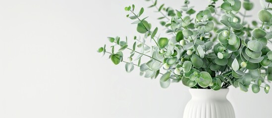 Wall Mural - Eucalyptus Branch in a White Vase