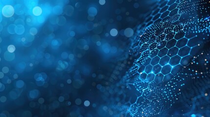 Abstract Blue Digital Network Background
