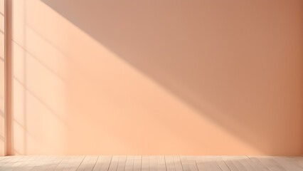 Wall Mural - interior room with wooden floor and window with sunlight