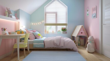 Poster - Charming Girl's Bedroom Interior Design