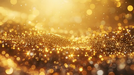 Gold texture background with yellow luxury shiny shine glitter sparkle of bright light reflection pattern golden surface. 