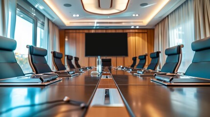 Empty Meeting Room Table