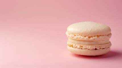 pink macaroon on a pink background