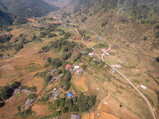 Wall Mural - Rice Terraces on High Mountains
