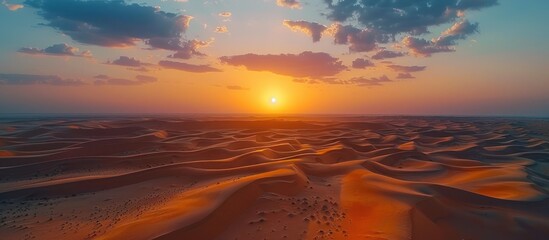 Wall Mural - Sunrise Over the Desert Dunes