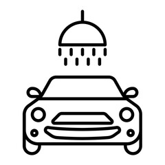 Poster - Car Wash icon. outline icon