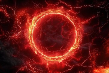 Wall Mural - Fiery Circle of Energy