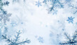 © TheseusAiStock - A background of light blue with snowflakes falling in the center, creating an atmosphere suitable for Christmas and New Year events.