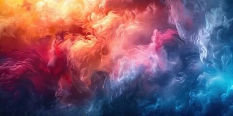 Wall Mural - Abstract Colorful Smoke