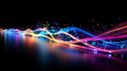 Aufkleber - Colorful fiber optics illustrating high-speed internet connections